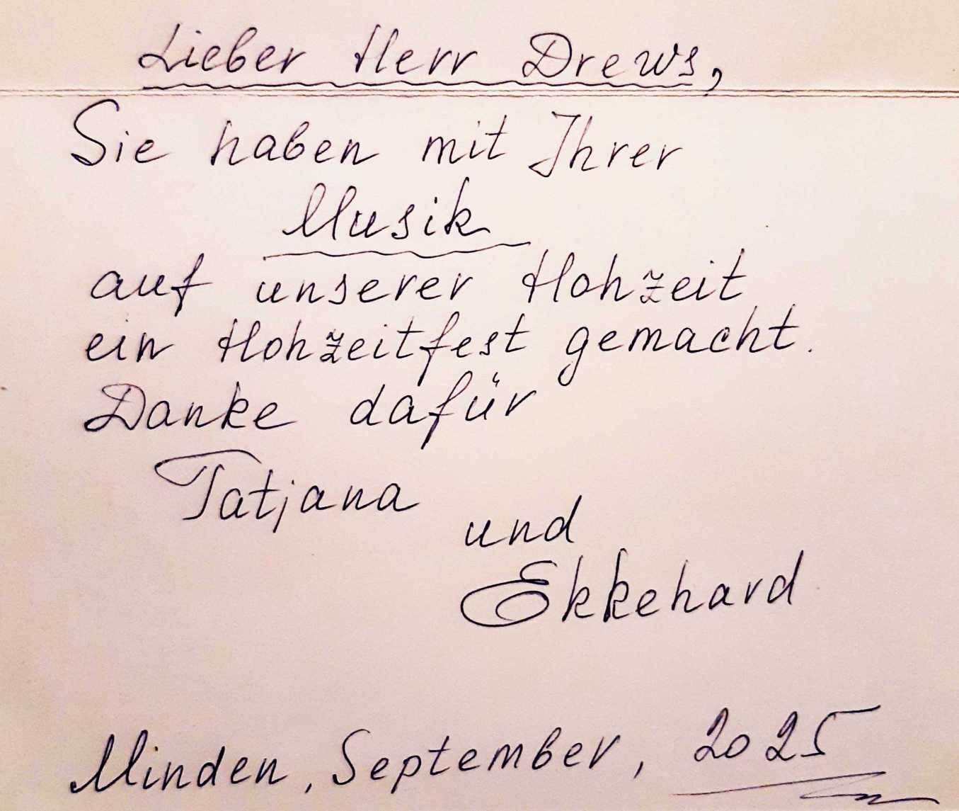 Postkarte von Tatjana und Ekkehard